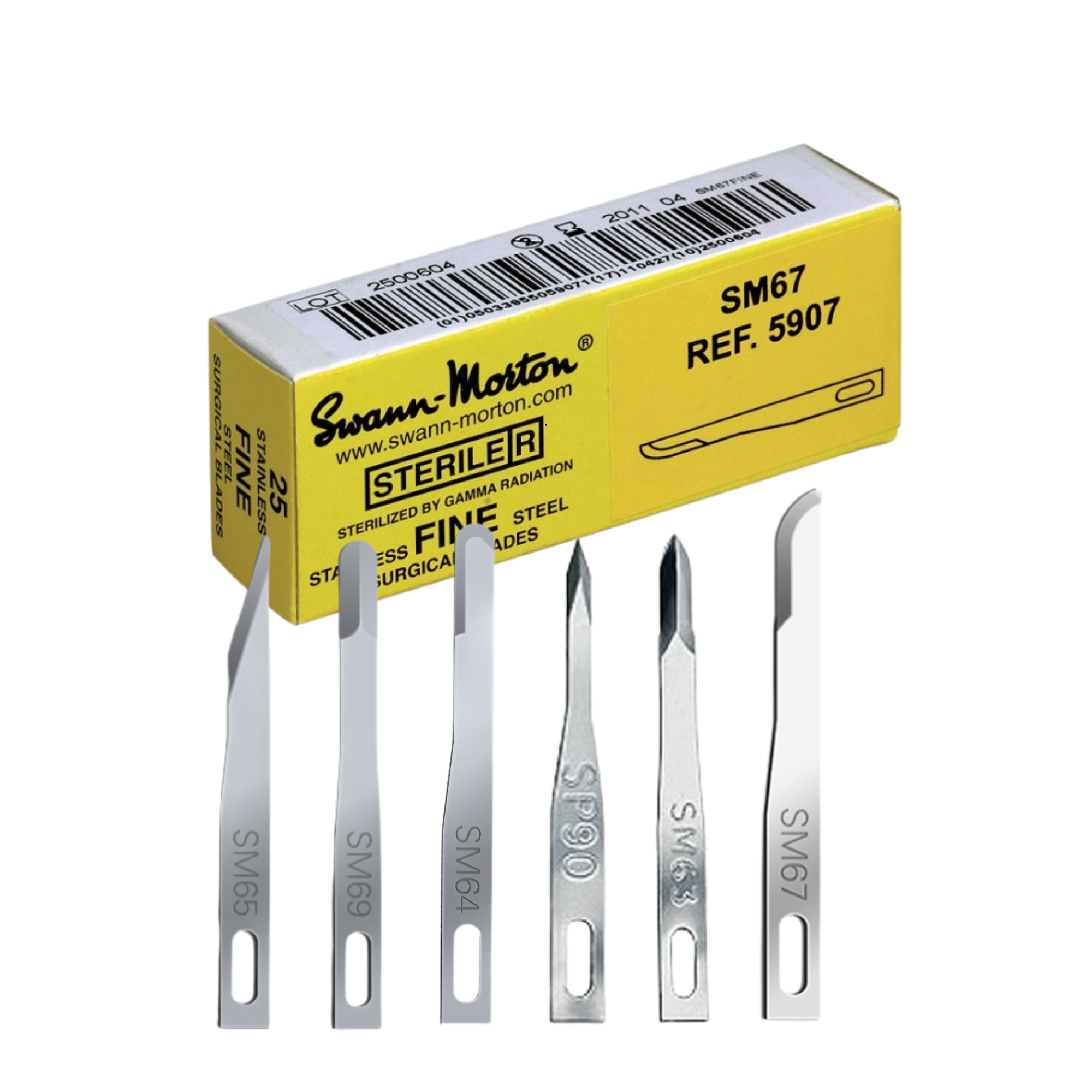 Lames chirurgicales Fines - stériles - Boîte de 25  - Plusieurs formats - Swann-Morton
