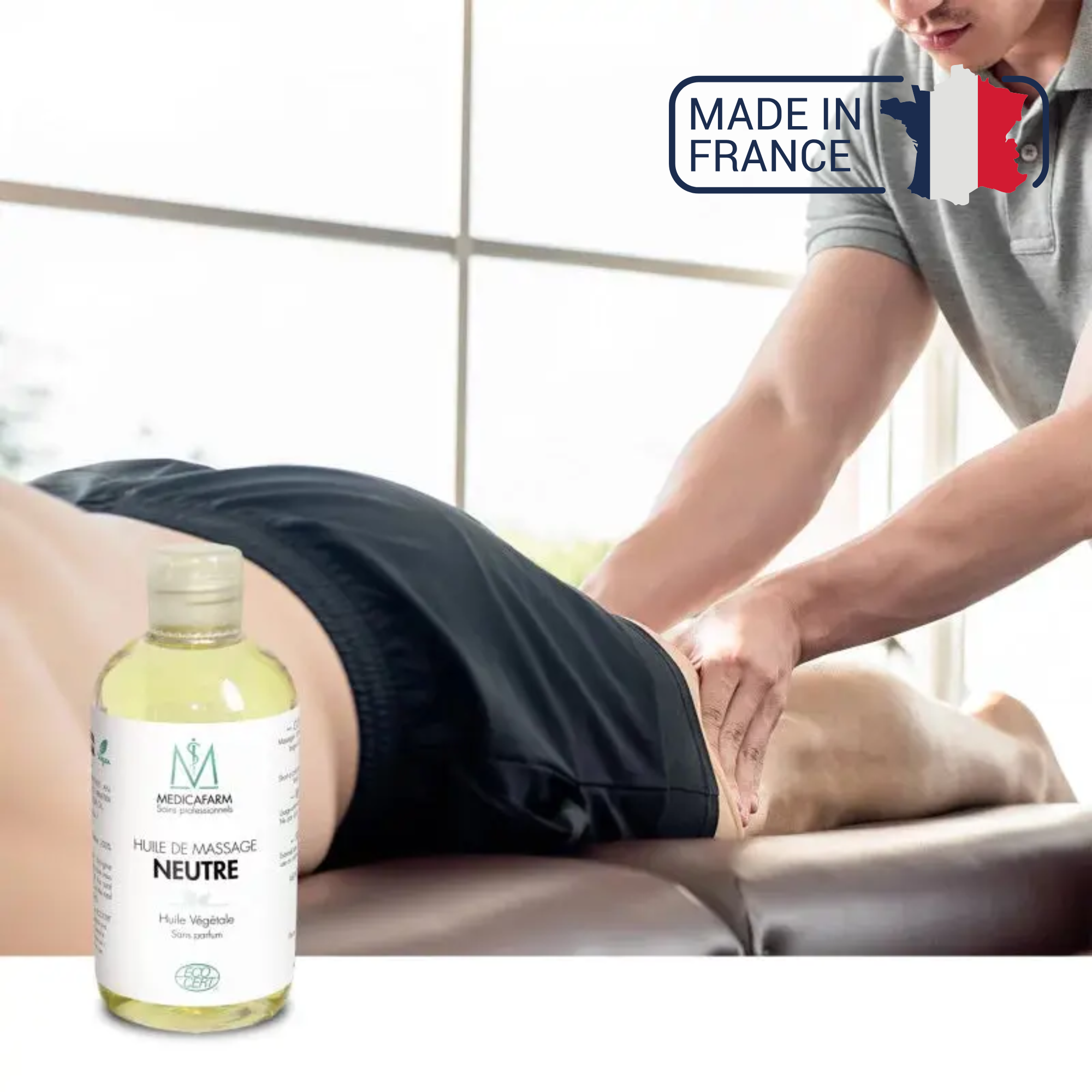 Neutral vegetable massage oil - Stop-drop bottle 250 ml - Medicafarm