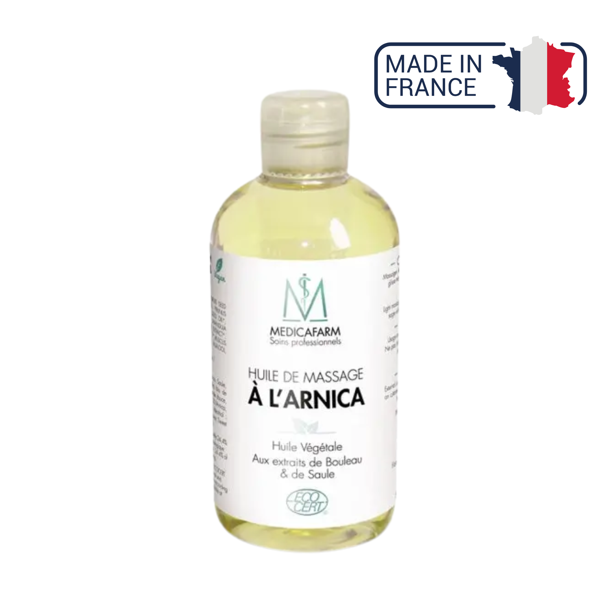 Organic Arnica Massage Oil - 250 ml Dropper Bottle - Medicafarm