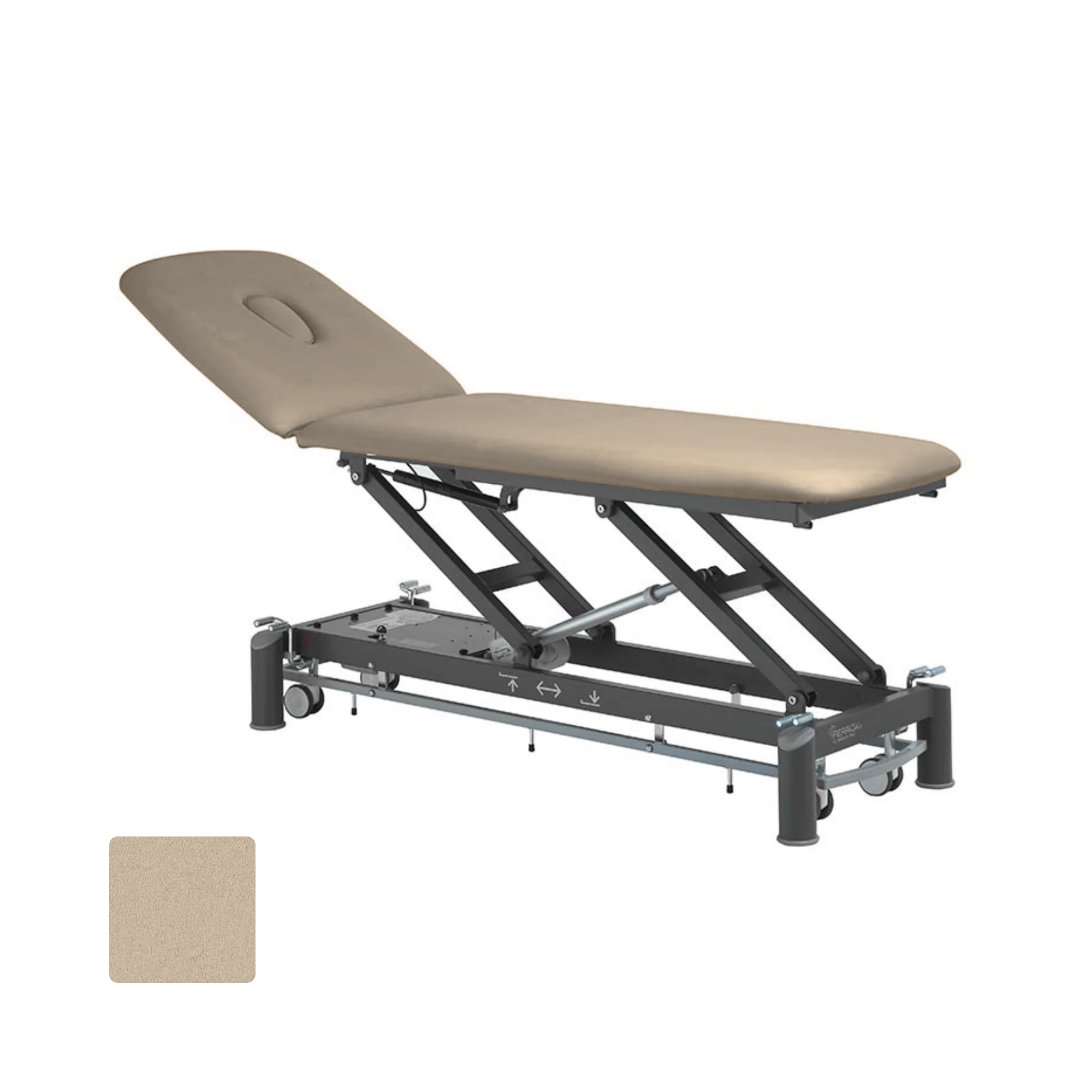 Electric physiotherapy table - Picasso Club - castors + control frame - Ferrox