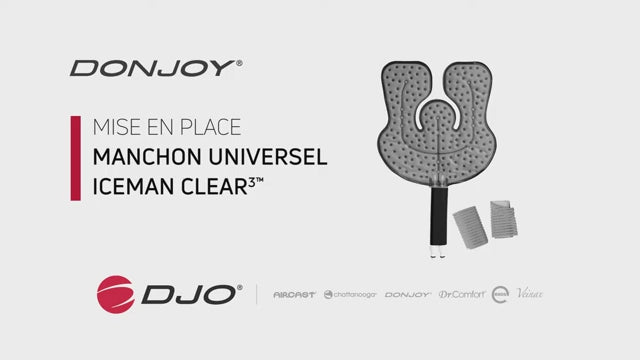 Load video: Manchon Universel pour IceMan® Clear3™ - appareil de cryothérapie - Donjoy®