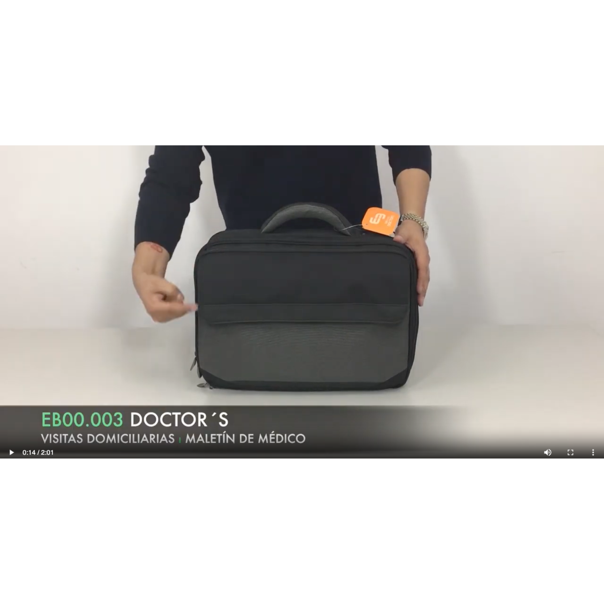 Load video: Elite Bags DOCTOR Black Podiatry Convertible Case