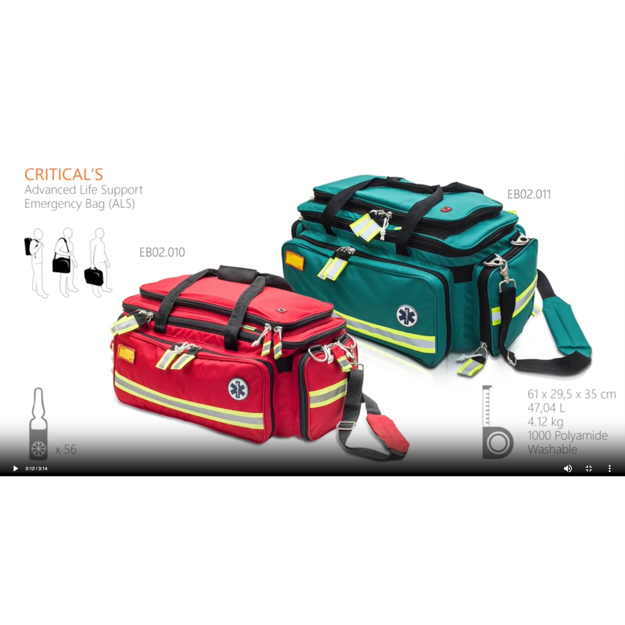Load video: CRITICAL Emergency Backpack - 3 models - Elite Bags